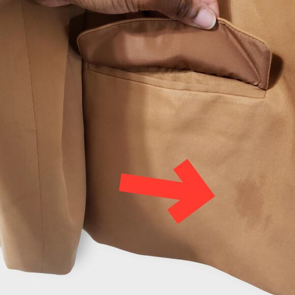 NWT J. Crew Factory Drapey Twill Double-Breasted Blazer Warm Brandy Sz 6 Preppy - Picture 4 of 16